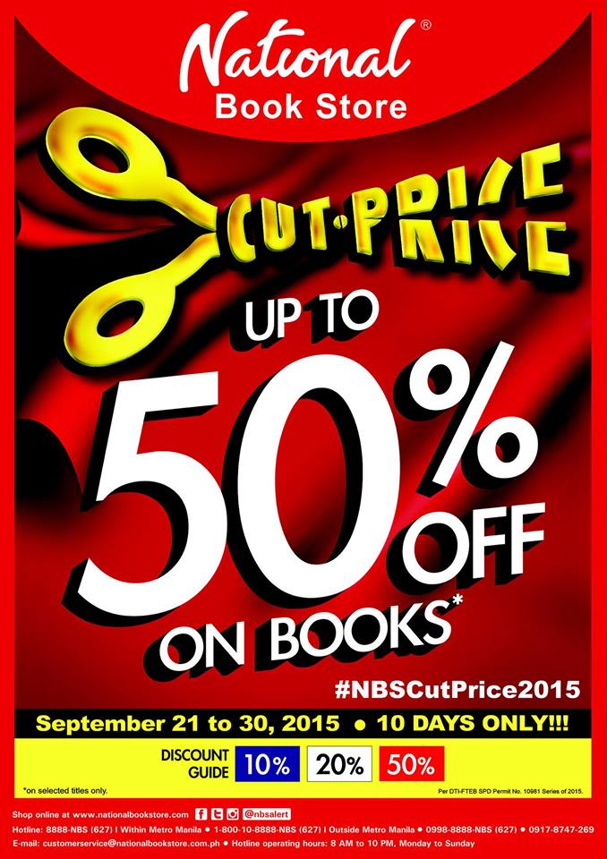 National Book Store Cut Price Sale September 2015