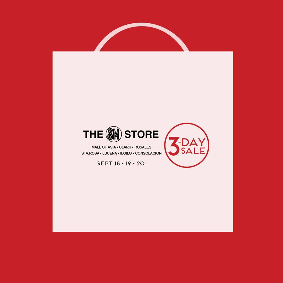 The SM Store 3-Day Sale September 2015