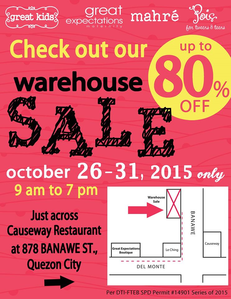 Pois Belly & Kids Warehouse Sale October 2015