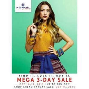 SM Megamall Mega 3-Day Sale October 2015