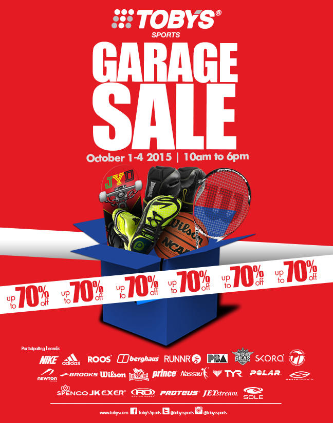 Toby's Sports Pre-Christmas Garage Sale @ Quorum Center September - October 2015