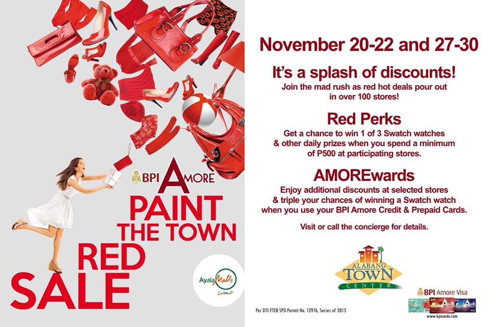 Alabang Town Center Paint The Town Red Sale November 2015