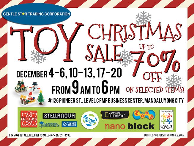 GST Toy Christmas Sale @ FMF Business Center December 2015