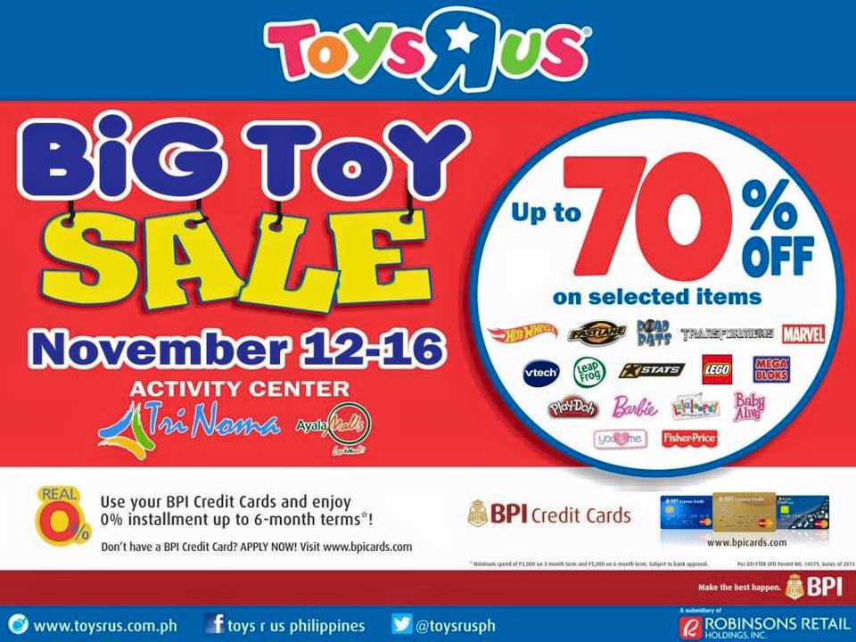 Toys R Us Big Toy Sale @ Trinoma Activity Center November 2015 | Manila ...