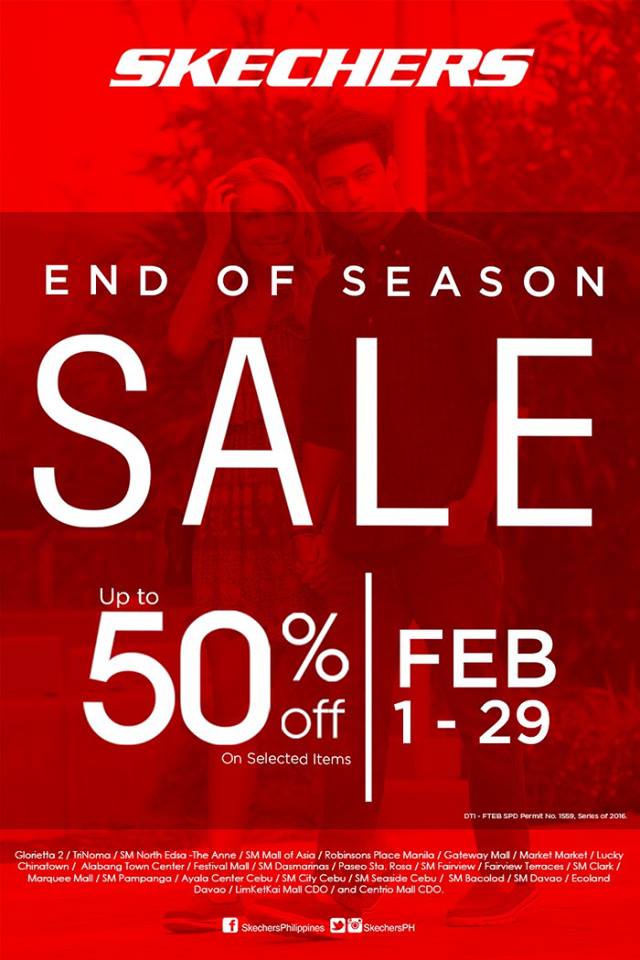 Skechers End of Season Sale - Feb 1 to 