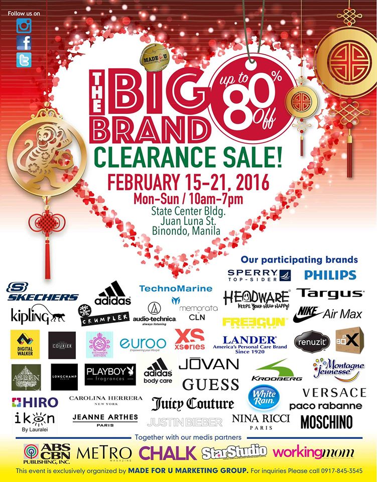 The Big Brand Clearance Sale @ State Center Building February 2016