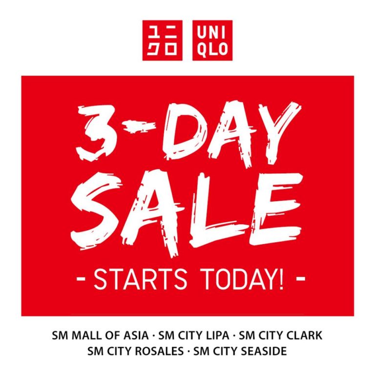 Uniqlo 3 Day Sale April 1517, 2016 Manila On Sale