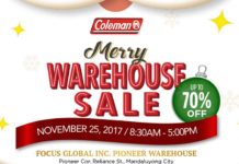 Coleman Merry Warehouse Sale
