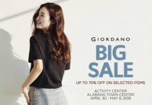 Giordano Big Sale 2018 in Alabang Town Center