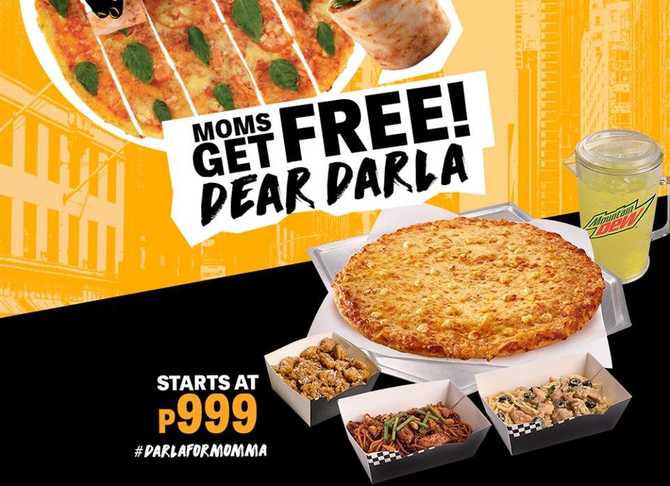 Free Yellow Cab Dear Darla Pizza for Moms Manila On Sale