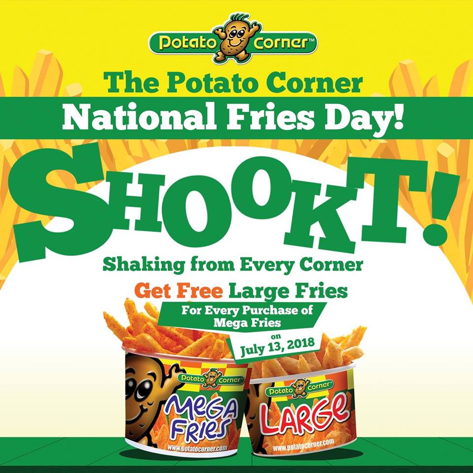 Free Large Fries at Potato Corner 2018 Manila On Sale