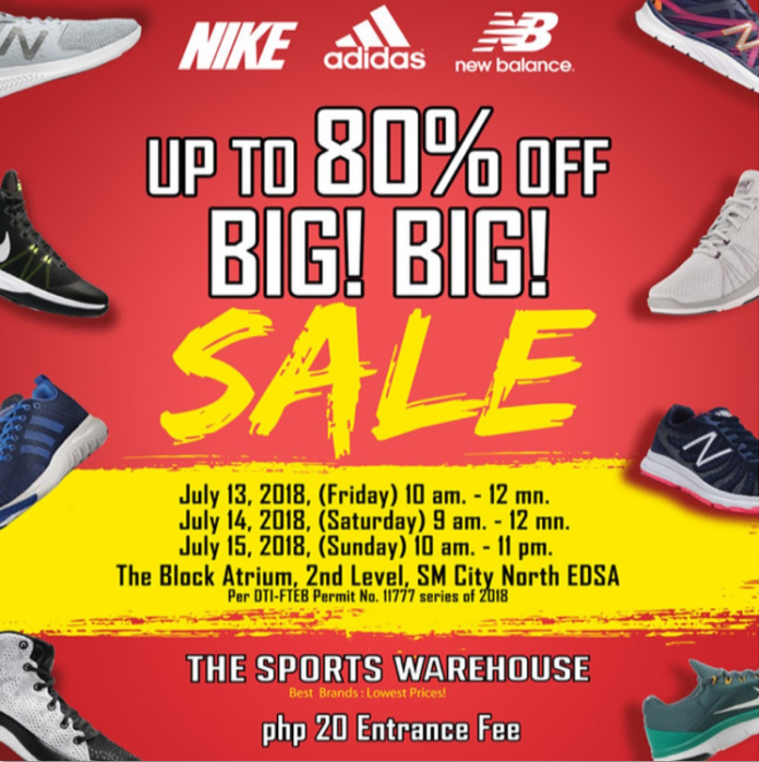 The Sports Warehouse BIG SALE 2018 in SM North Edsa Manila On Sale