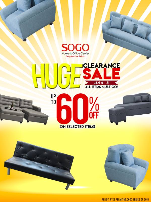 Sogo Home and Office Center HUGE CLEARANCE SALE Manila On Sale