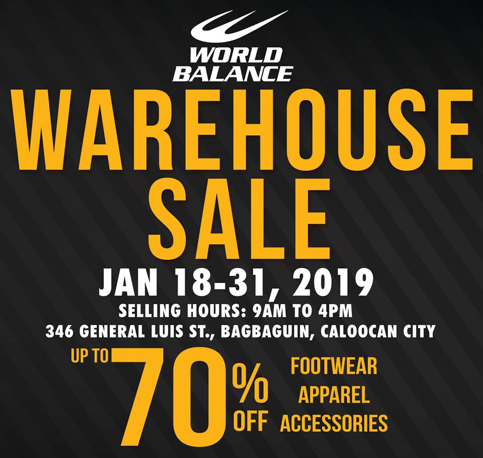 World Balance Warehouse Sale January 