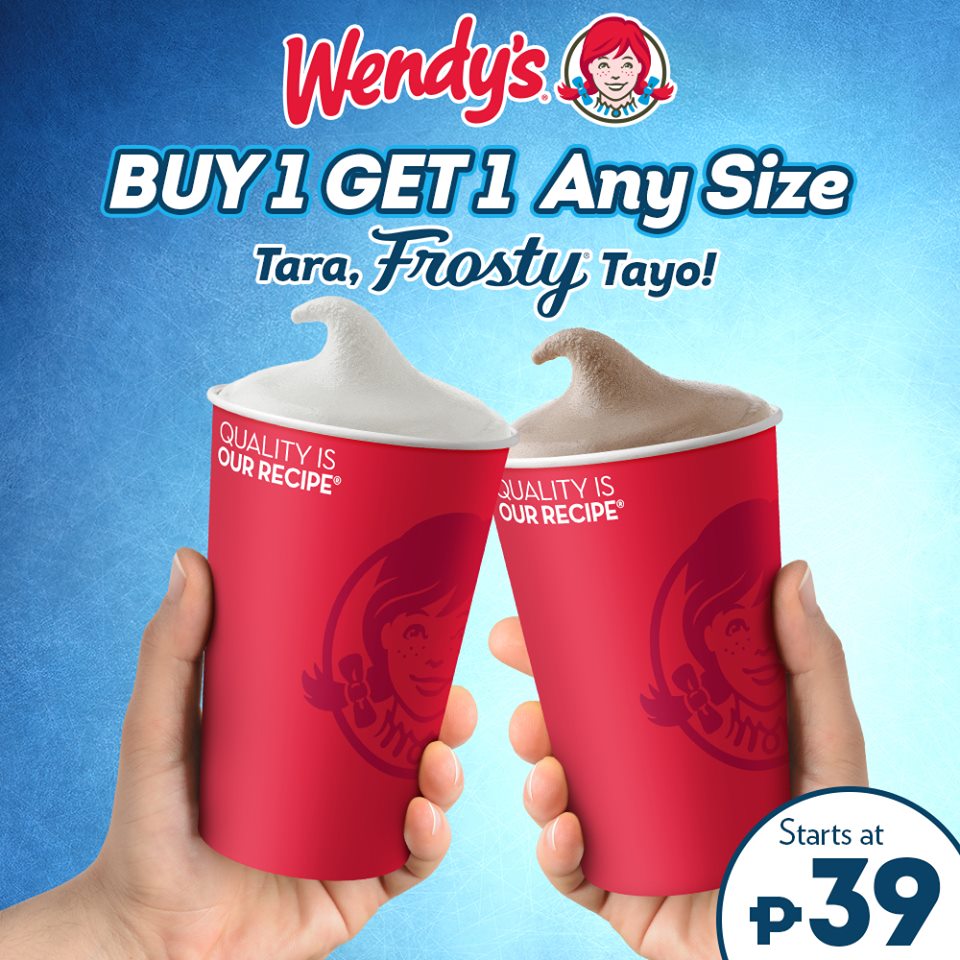 Buy 1 Get 1 Wendy's Frosty March 2019 Manila On Sale