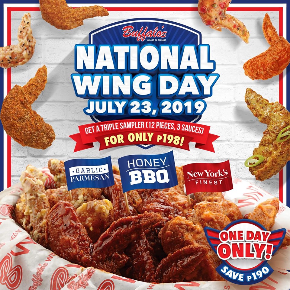 National Wing Day at Buffalo's Wings n Things July 2019 Manila On Sale