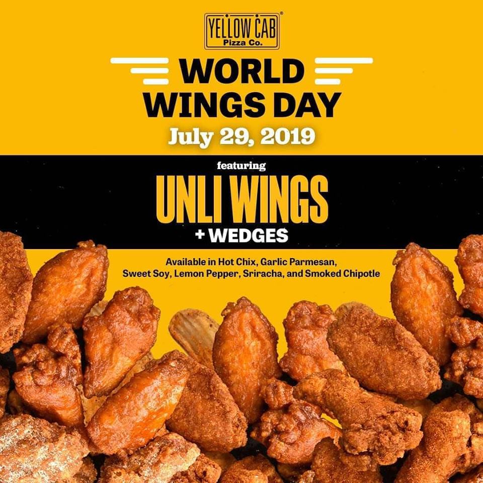 Yellow Cab Unli Wings + Wedges July 2019 Manila On Sale