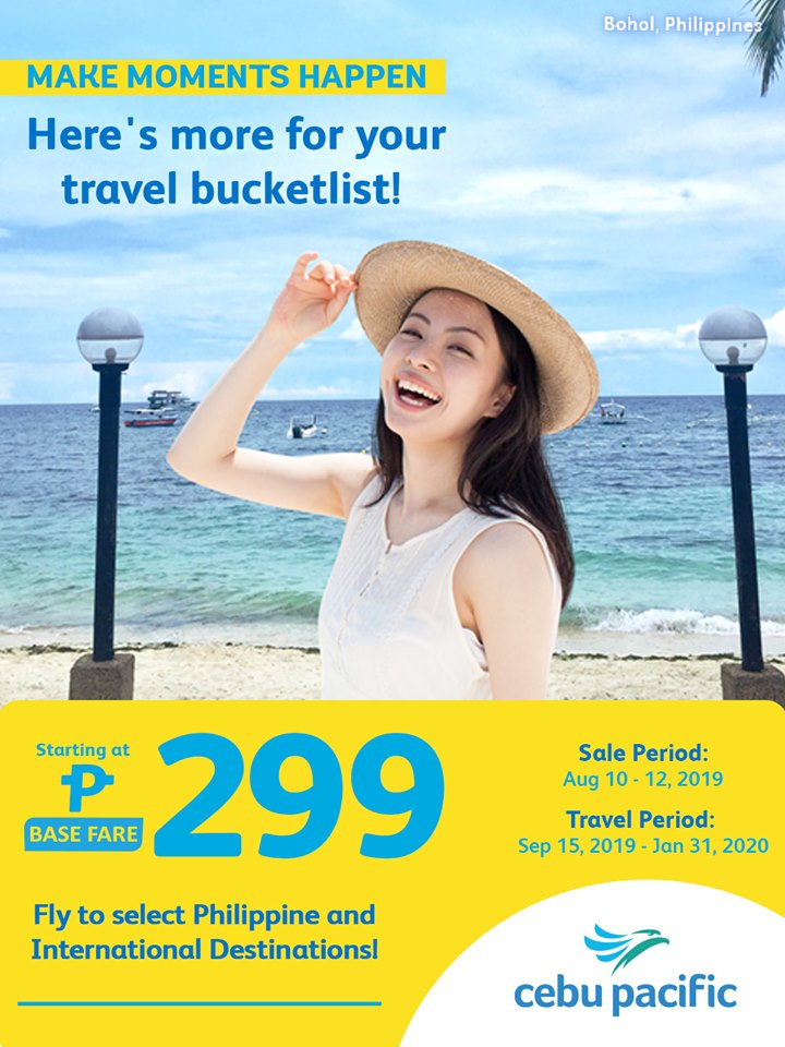 Cebu Pacific Seat Sale August 2019 Manila On Sale
