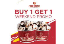 Cold Stone Creamery Buy 1 Get 1 Weekend Promo 2019