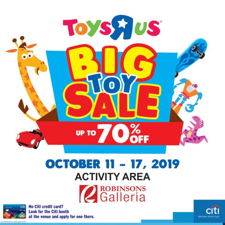 Toys "R" Us Big Toy Sale in Robinsons Galleria Oct 2019 Manila On Sale