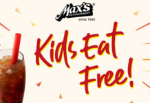 Max’s Kids Eat for FREE Promo 2019