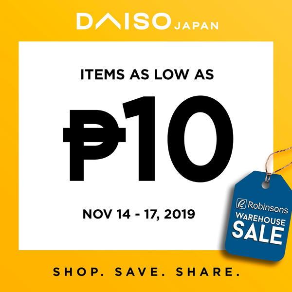 Daiso Sale at Robinsons Warehouse Sale November 2019 | Manila On Sale