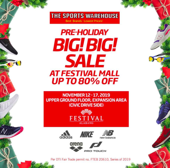 The Sports Warehouse Big! Big! Sale in Festival Mall Nov 2019