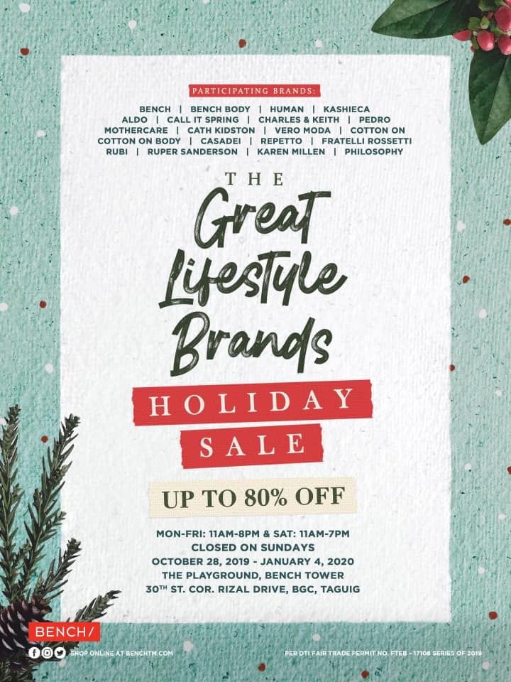 The Great Lifestyle Brands Holiday Sale December 2019 | Manila On Sale