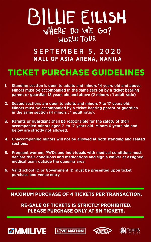 Billie Eilish Where Do We Go? Manila September 2020 | Manila On Sale 2020