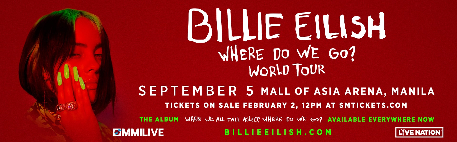 Billie Eilish Where Do We Go? Manila September 2020 | Manila On Sale 2020