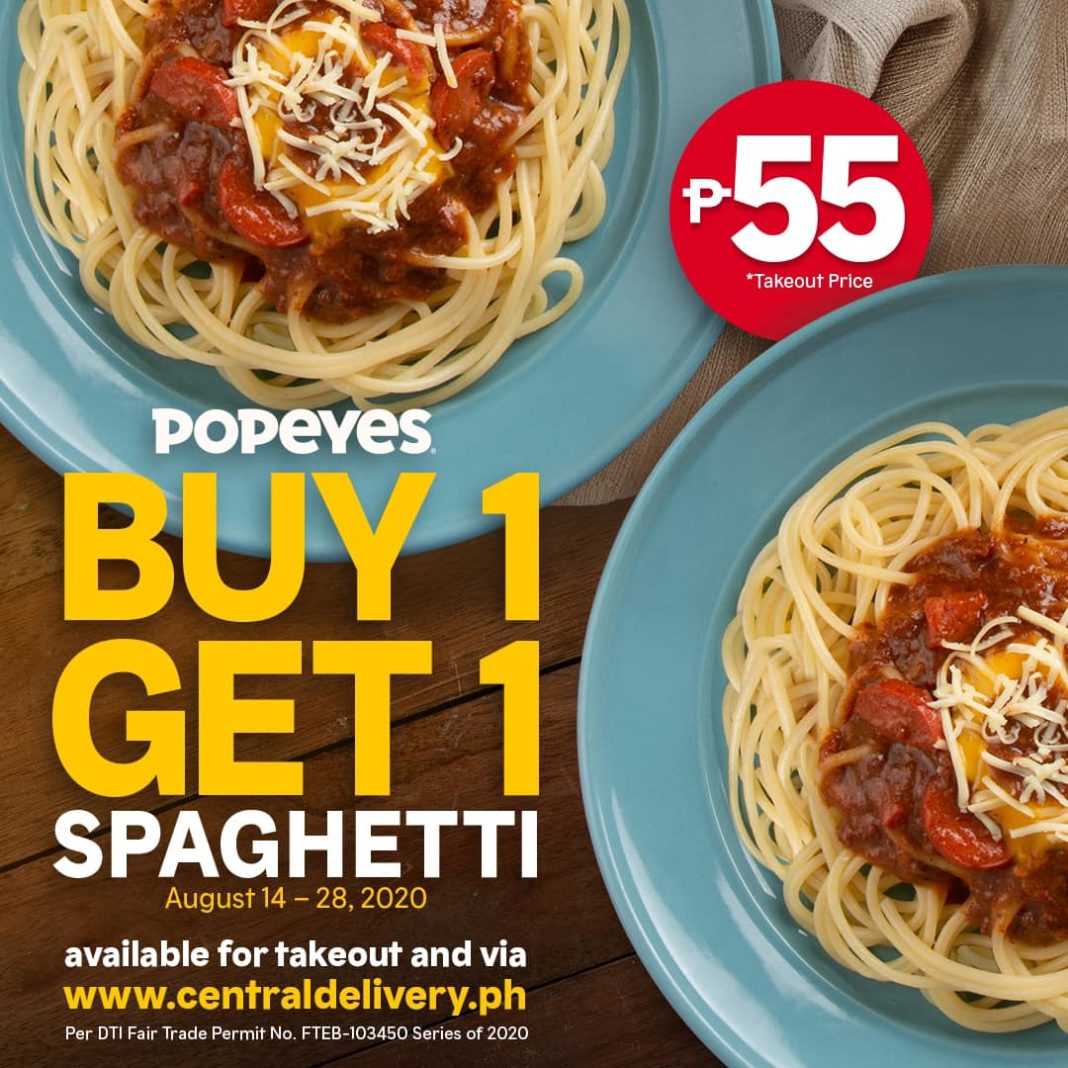 Popeyes Buy 1 Get 1 Spaghetti Promo 2020 | Manila On Sale