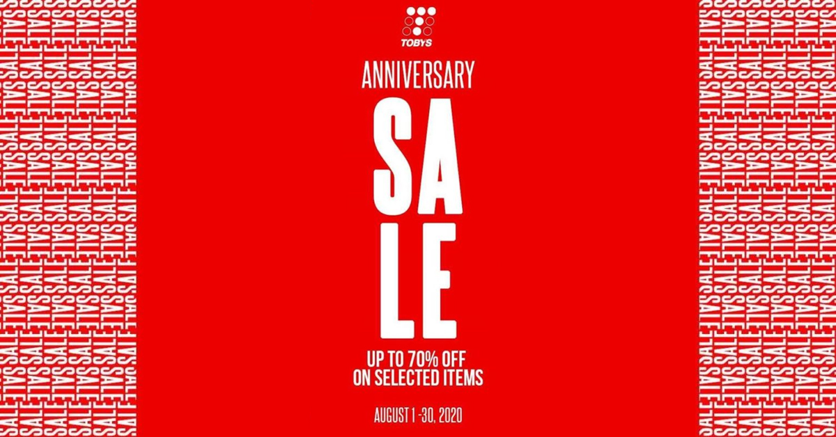 Toby's Sports Anniversary Sale August 2020 | Manila On Sale
