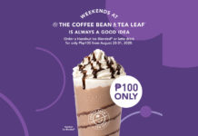 Coffee Bean & Tea Leaf – P100 Hazelnut Ice Blended Weekend Promo