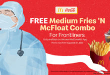 MCDO FREE Medium Fries ‘N McFloat Combo for Frontliners
