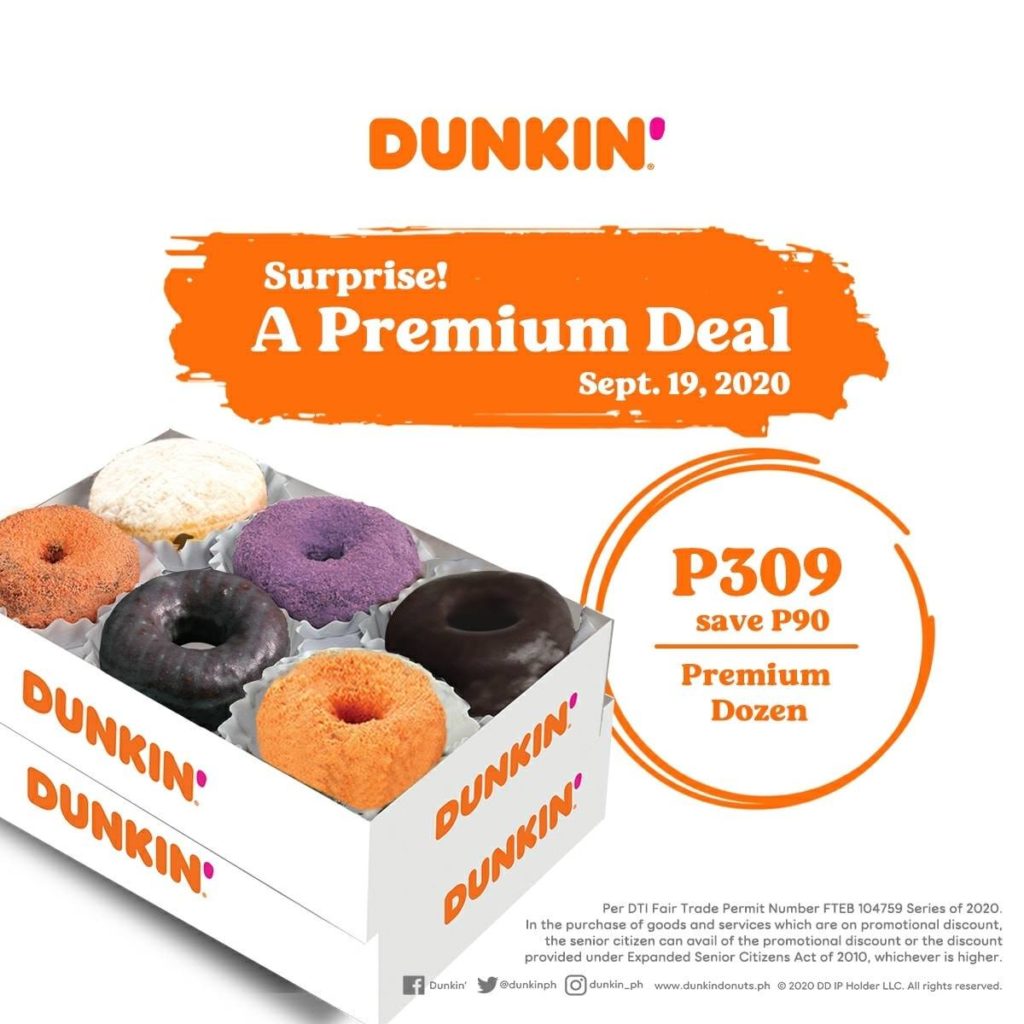Dunkin' Donuts Premium Deal Manila On Sale