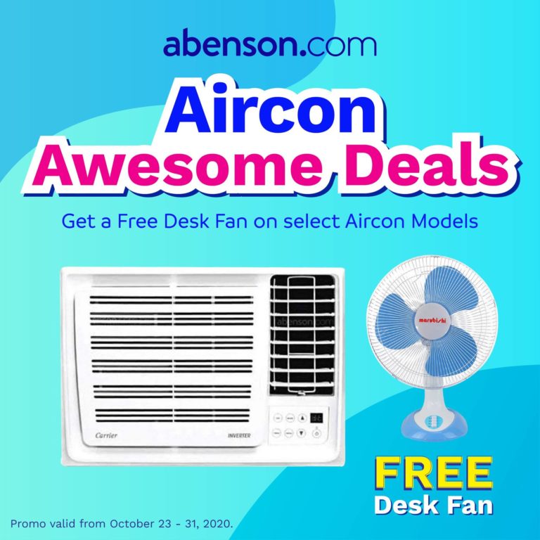 Abenson Aircon Awesome Deals w/ FREE Desk Fan Manila On Sale