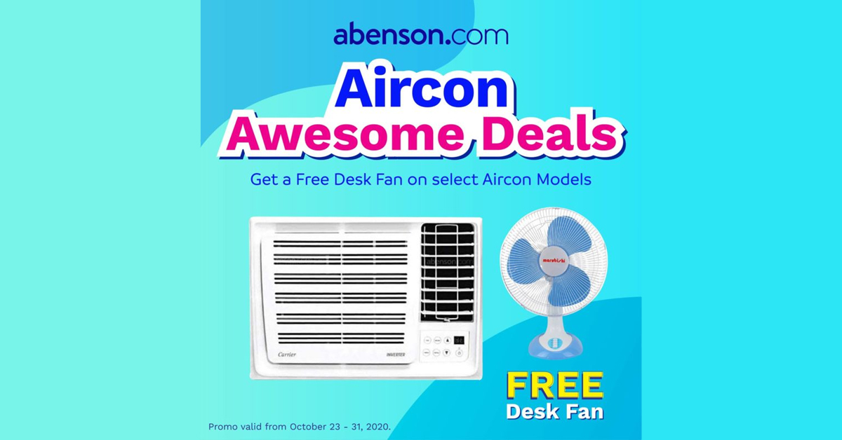 Abenson Aircon Awesome Deals w/ FREE Desk Fan Manila On Sale