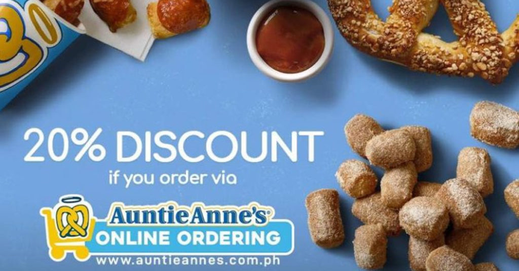 Auntie Anne's 20% OFF Online Promo | Manila On Sale