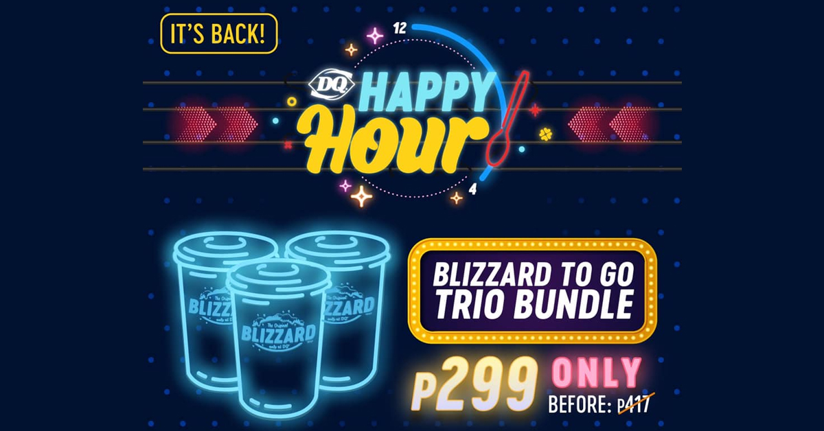 Dairy Queen Happy Hour Promo is back on Oct 17