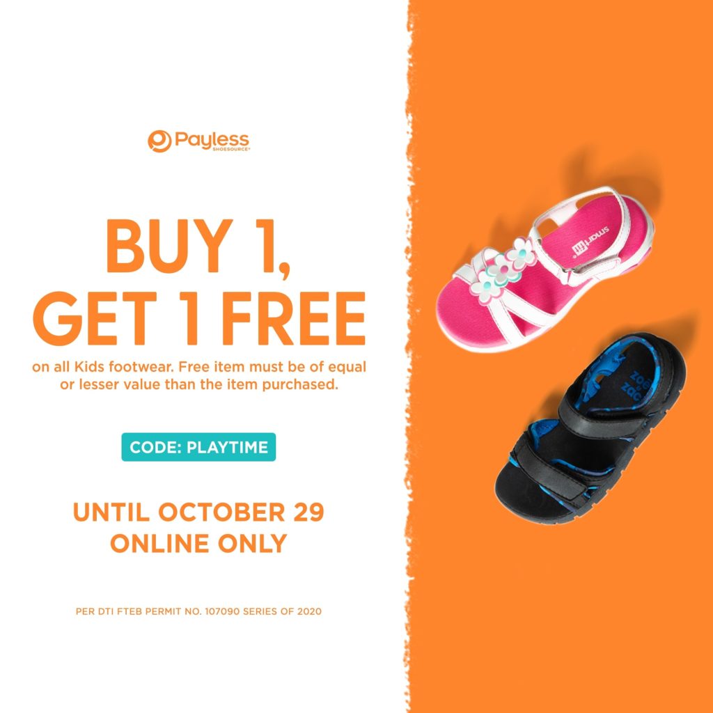Payless BUY 1 GET 1 on Kids Footwear Manila On Sale
