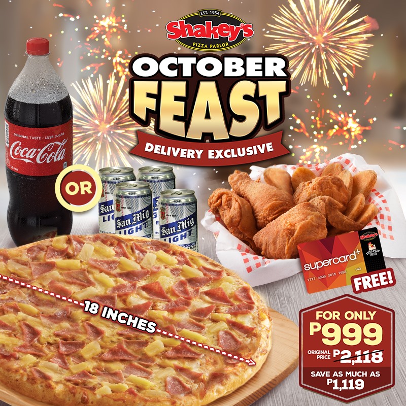 Shakey's October Feast P999 Promo | Manila On Sale