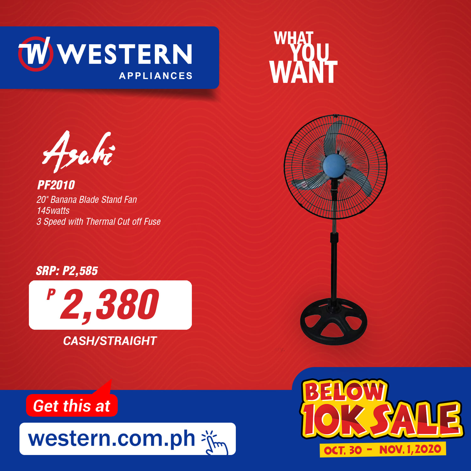 Western appliances electric fan deals