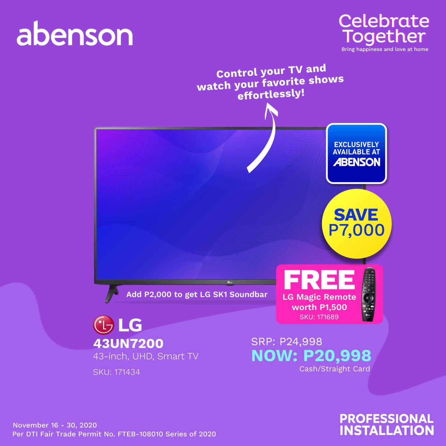 Abenson World TV Day Super Bundles Manila On Sale