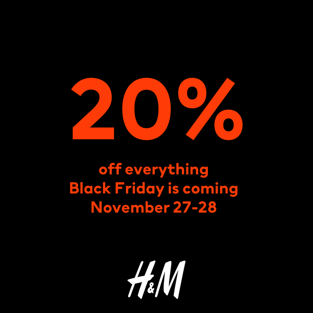 H&M 20 OFF Black Friday Sale Manila On Sale