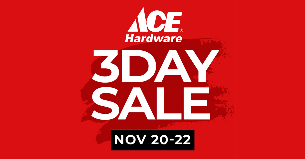 ACE Hardware 3Day November Sale Manila On Sale