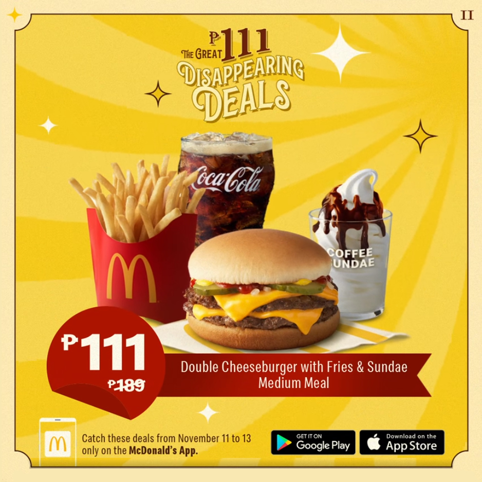McDonald's - The Great ₱111 Disappearing Deals | Manila On ...