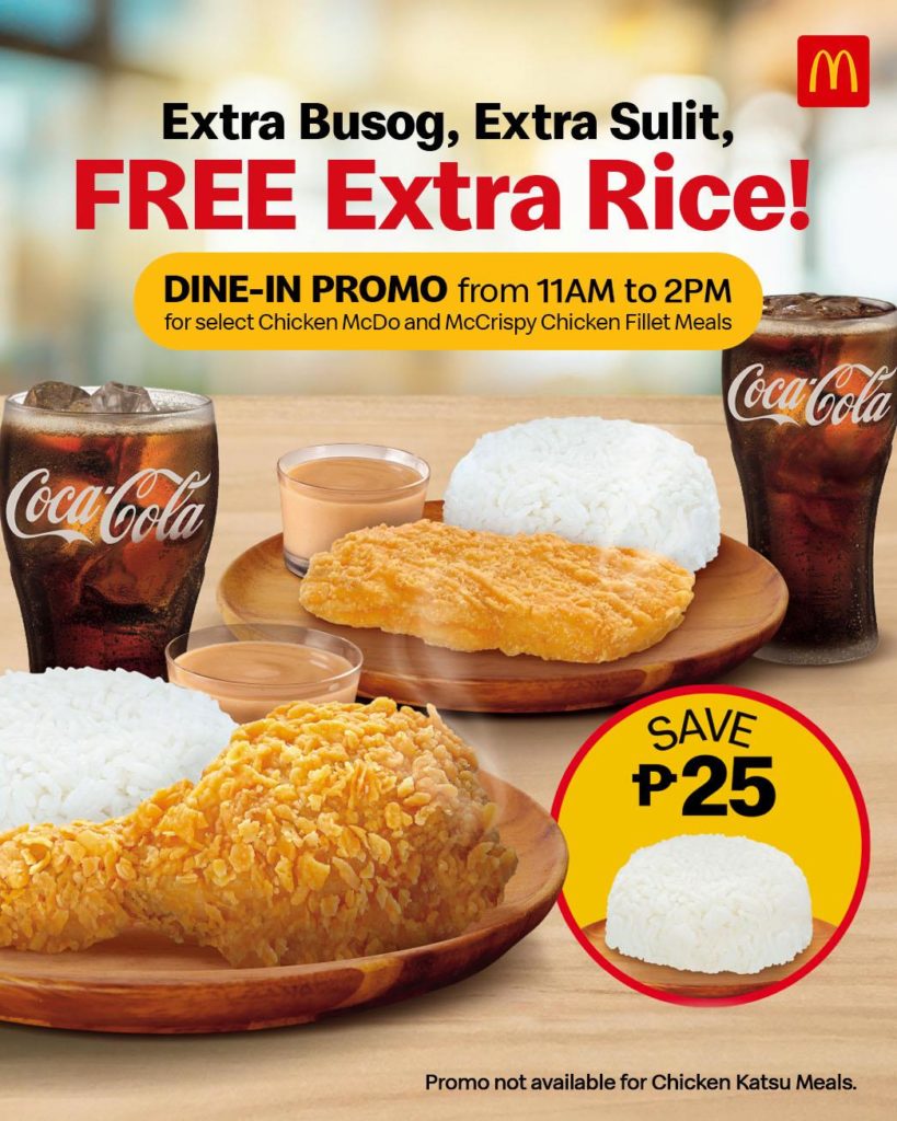 McDonald's FREE EXTRA RICE Promo | Manila On Sale