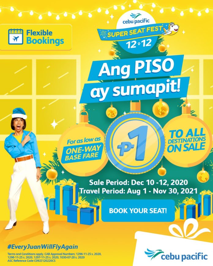 Cebu Pacific 12.12 PISO Seat Sale | Manila On Sale