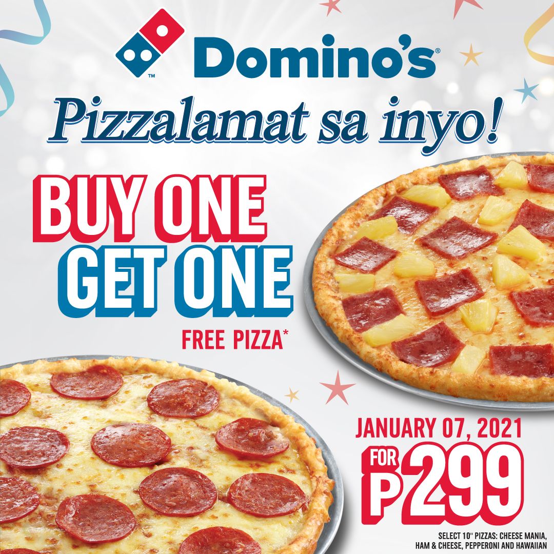 Domino’s Pizza BUY 1 TAKE 1 Pizzalamat Promo Manila On Sale