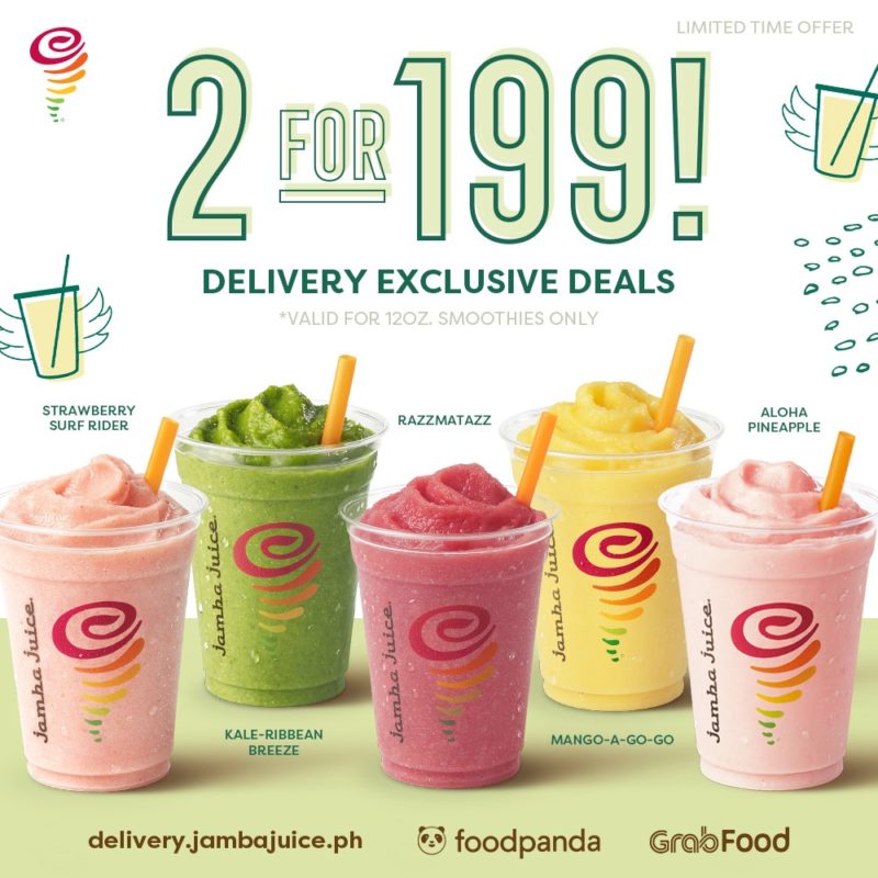 Jamba Juice 2 for P199 Promo Manila On Sale
